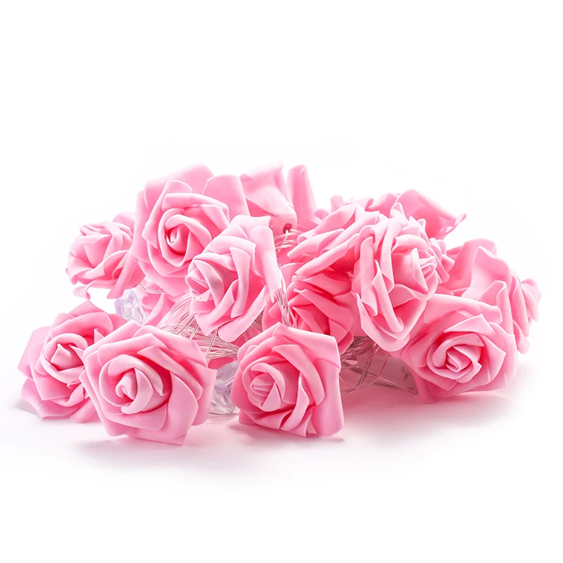 Luces de hadas de flores rosas LED 2 m/3 m/4 m/5 m/10 m Luces de cadena alimentadas por batería dormitorio Luces de Decoración LED de boda Luces de hadas de flores rosas LED 2 m/3 m/4 m/5 m/10 m Luces de cadena alimentadas por batería dormitorio Luces de Decoración LED de boda