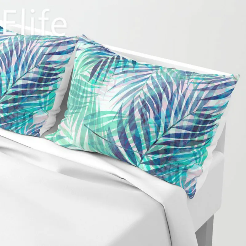 Elife нордическая искусственная подушка из полиэстера с зелеными листьями