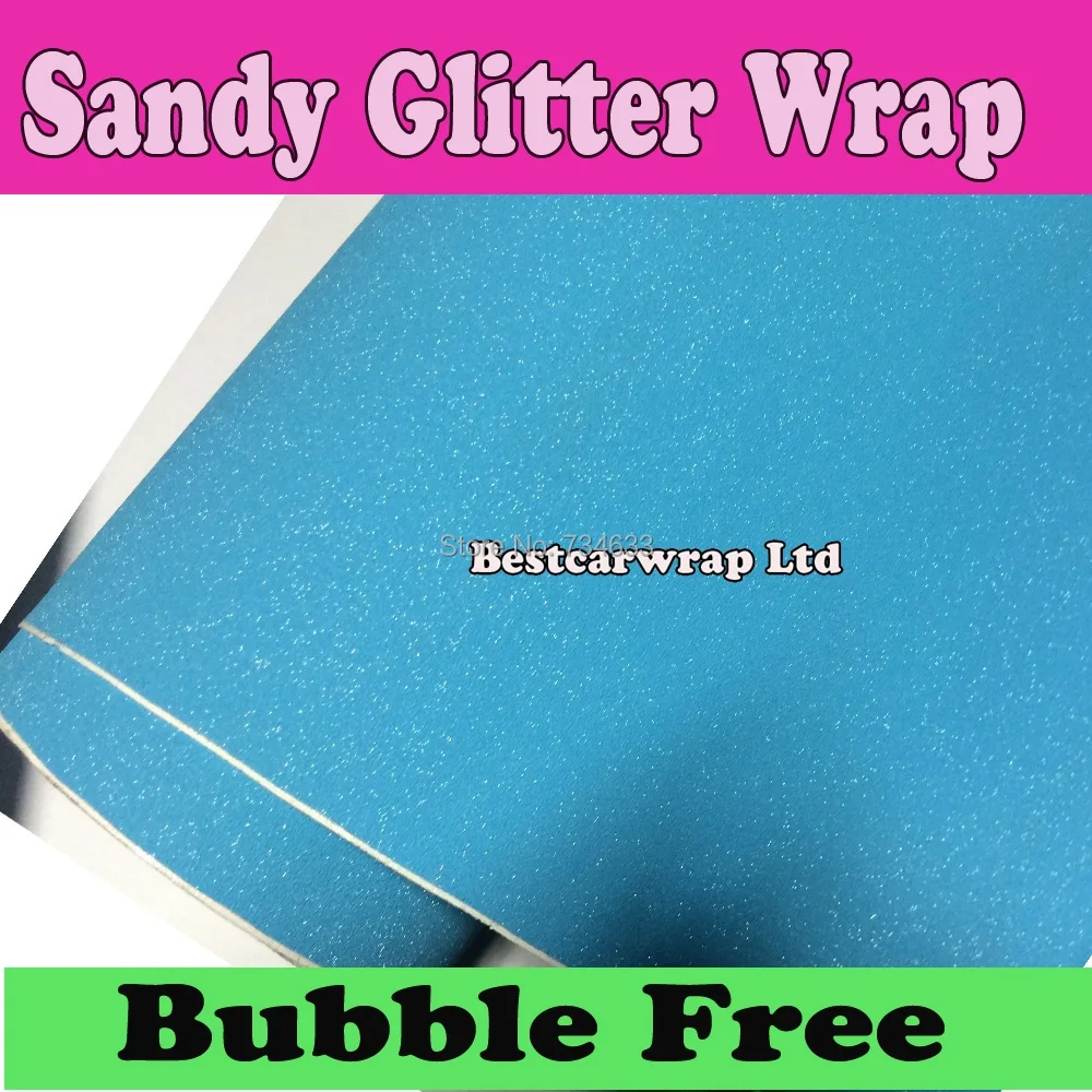 Baby Blue Glitter Vinyl Car Wrap Film With Air Bubble Free Brilliant