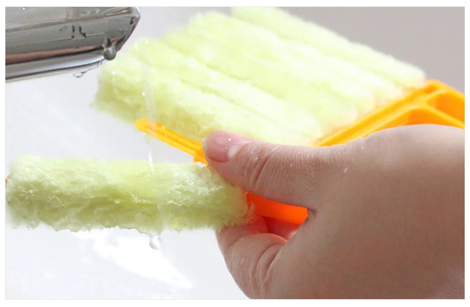 Useful Microfiber Window CleaningWashing Brush Air Condit Venetian Blind Cleaner Multifunctional Cleaning Brushs For Blinds Air (4)