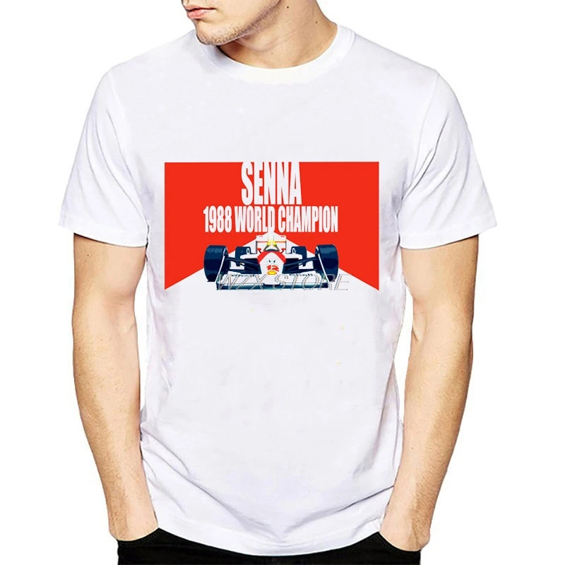 Ayrton Senna, мужские футболки для фанатов автомобилей, мужские футболки с принтом гоночной машины F1, новые модные футболки, летние рубашки с коротким рукавом, повседневные футболки - Цвет: Picture-5