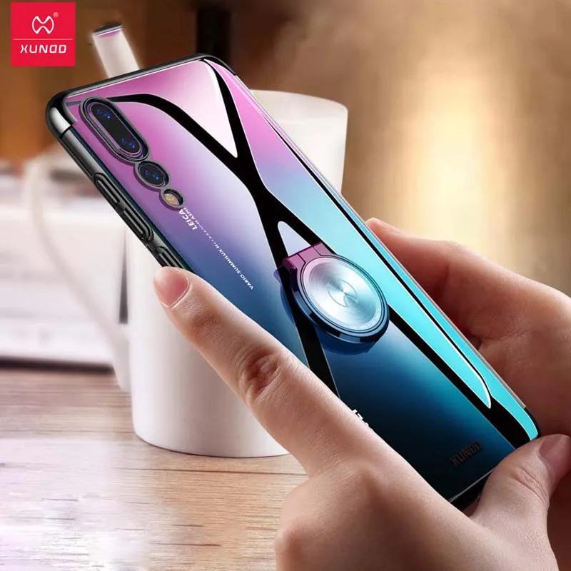 Для huawei P20 Pro Ring Case Xundd Роскошный прозрачный ПК задняя крышка для huawei mate 20 pro p10 plus чехол для телефона подходит магнитный автомобильный держатель