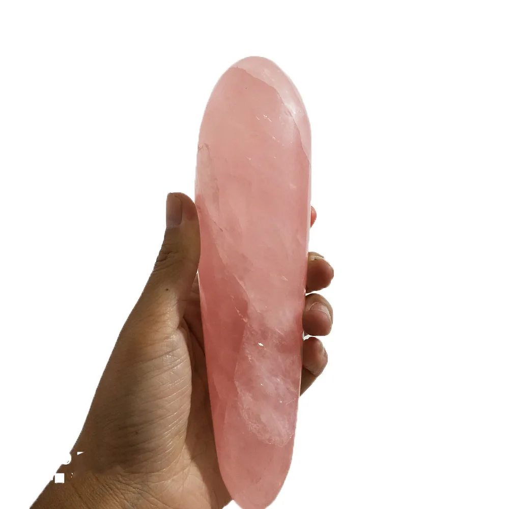 

Various Shapes And Colors Crystal Stone Wand Natural Pink Rose Quartz Crystal Massage Wand Yoni Wand