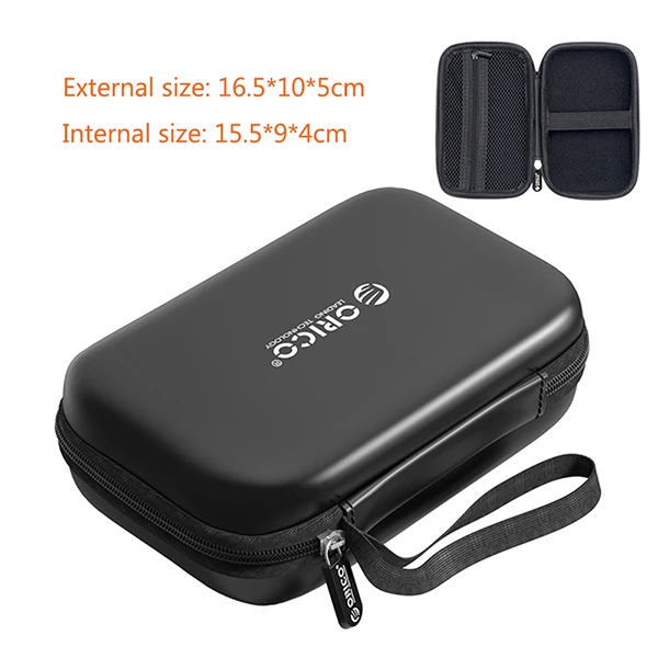 ORICO сумка для хранения наушников power Bank чехол для 2,5 жесткого диска u-диск USB кабель Внешний чехол для переноски с межслойным дизайном - Цвет: PH-C2-Black