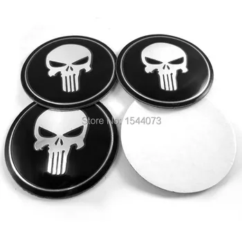 

20pcs 90mm 9cm Car wheel center hub caps Punisher Skull Logo Emblem Decals Badge Sticker For SEAT Ibiza Leon Alhambra Altea Exeo