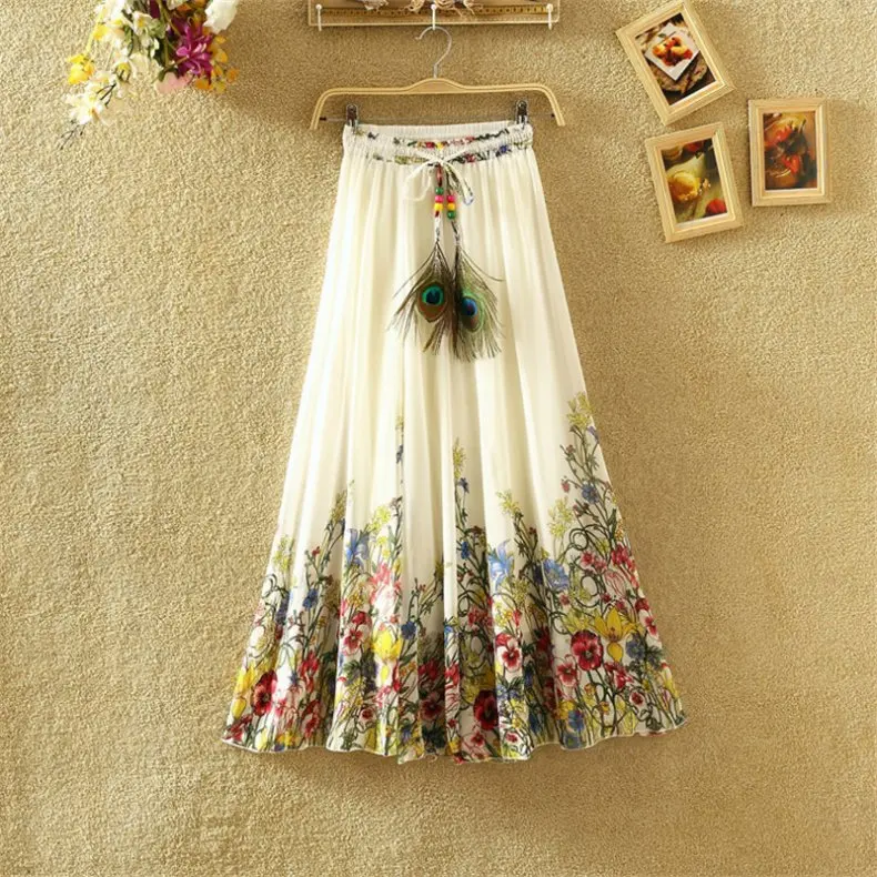 2018-Vintage-Maxi-Skirts-Women-Solid-Boho-Chiffon-Saia-Longa-Summer-Vestidos-Tulle-Casual-Bohemian-Long_Style Thirteen