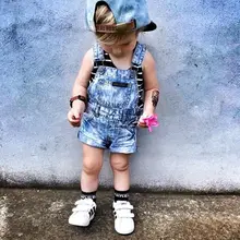 Г. Одежда высокого качества крутой джинсовый комбинезон для маленьких девочек и мальчиков комбинезон, шорты комбинезон, одежда летняя От 6 месяцев до 6 лет