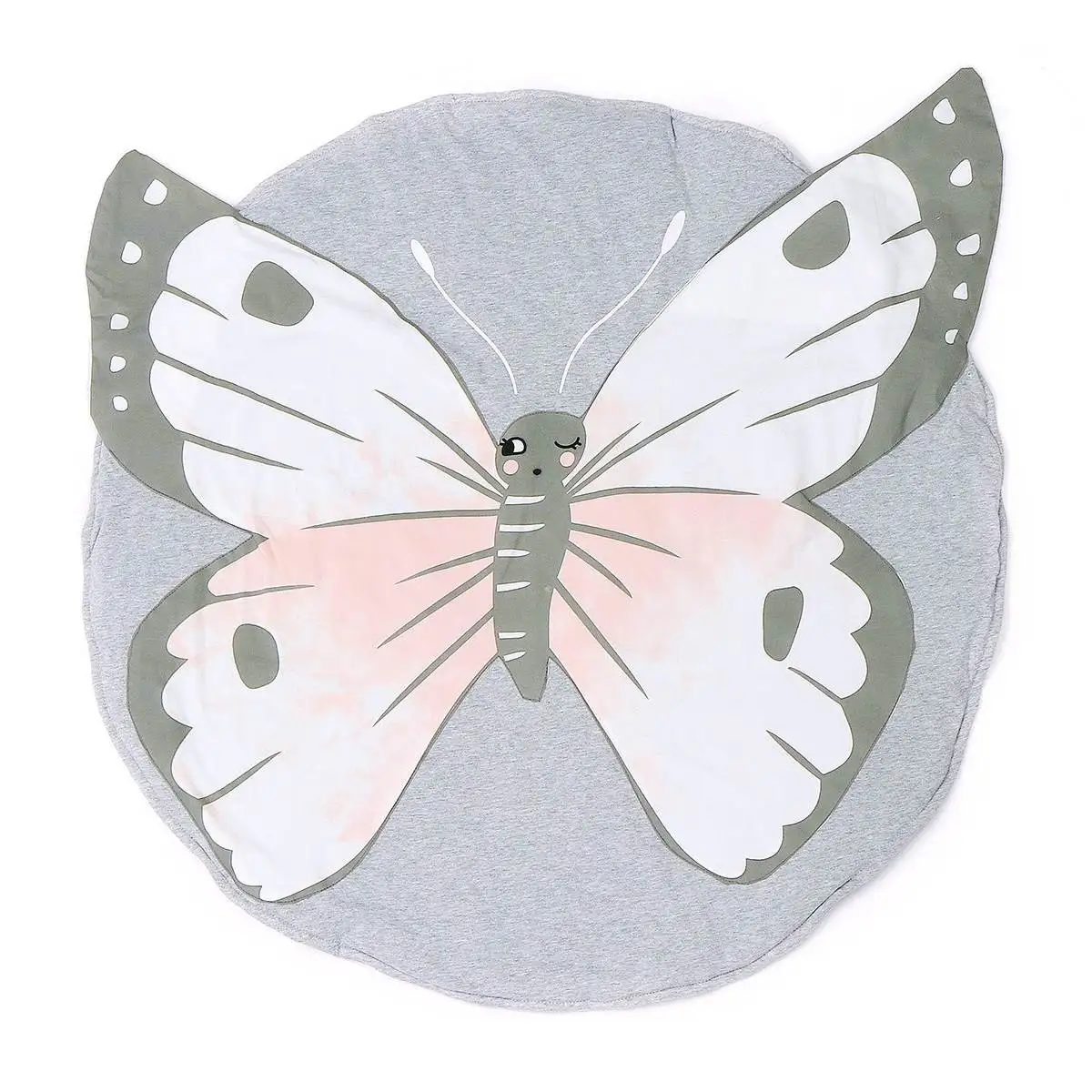 Butterfly Cutton детская игра коврики Детский ковер пол хлопок ползать Tapete Para ковры в детские детский коврик Speelkleed Playcloth - Цвет: Butterfly