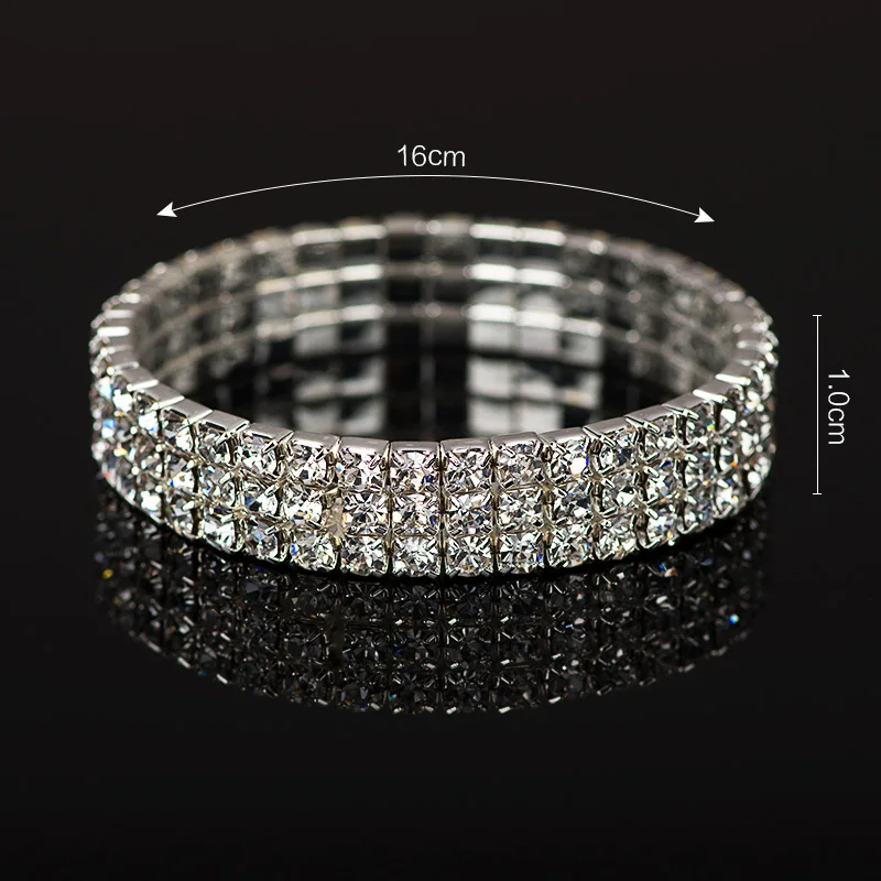 Модные аксессуары многослойный Стразы эластичный браслет B049|ring bezel|ring orbring cushion |