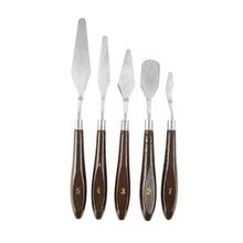 5 в 1 нержавеющая сталь Художника масляной краски ручной работы металлическая палитра для рисования нож