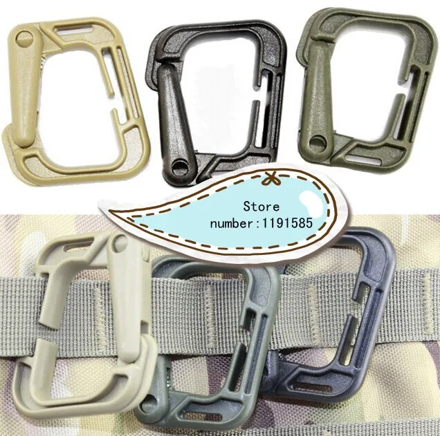 30pcs/lot Quick Release D Ring Hook Tactical Buckle Backpack Molle