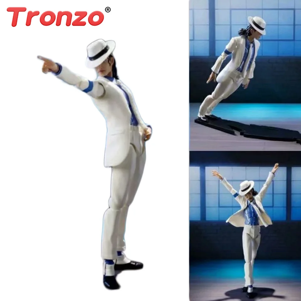 

Tronzo Action Figure 14cm SHF Michael Jackson Figure Toy PVC S.H.Figuarts King Of MJ Moonwalk Collectible Model Gift For Boy