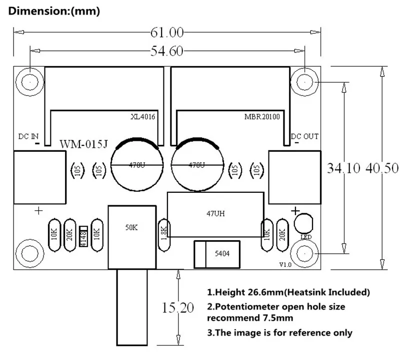 Регулятор напряжения постоянного тока DC-DC XL4016E1 высокомощный понижающий источник питания+ переключатель 200 Вт 8A DC1.25-36V выходной диммер