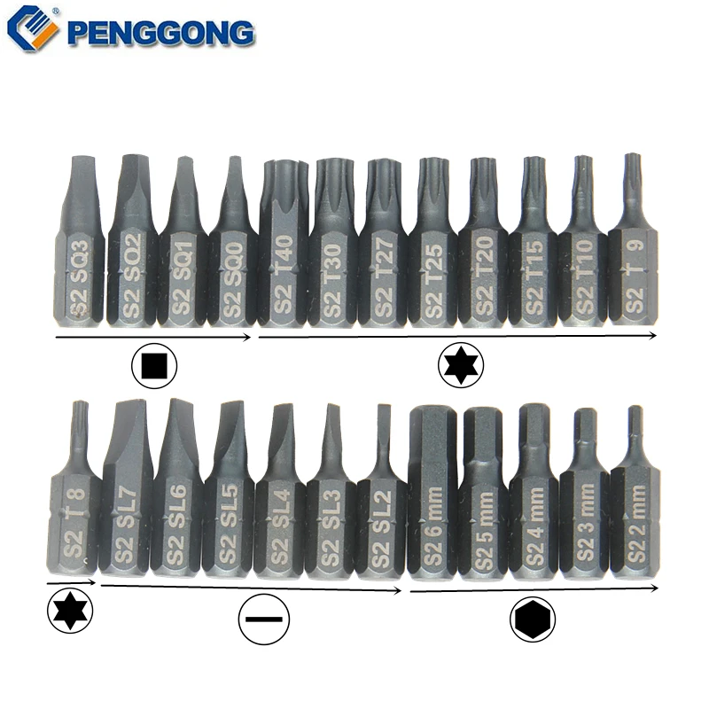 PengGong 69 шт. Набор торцевых головок 1/4 ''/6 3 мм Трещоточный ключ динамометрический