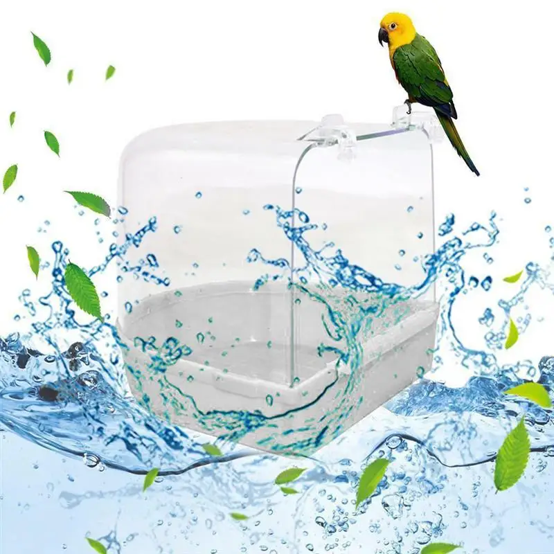 1 шт. клетка установленная маленькая птица попугай ПЭТ круглая ванная раковина душевая кабина Ванна комплект попугай ванна для птицы Попугай принадлежности для купания