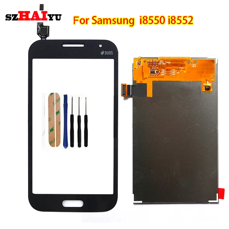 

LCD Display + Front Touch Screen Digitizer Glass Panel for Samsung Galaxy Win I8550 i8552 + Sticker + Free Tools