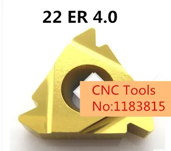 

10pcs 22 ER 4.0 ISO ,threaded turning Insert,Pvd Coating General Type partial profile 60 degree vertical Cutting Steel,PITCH 4.0