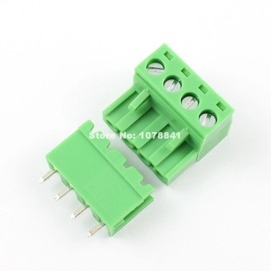

5 Pcs Per Lot 5.08mm Pitch 4 pin 4 way Screw Pluggable Terminal Block Plug Connector L