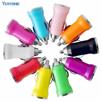 

Wholesale Universal Colorful Mini USB Car Charger Adapter For IPhone 7 6 5 HTC Samsung Blackberry Auto Adapter 500pcs /lot