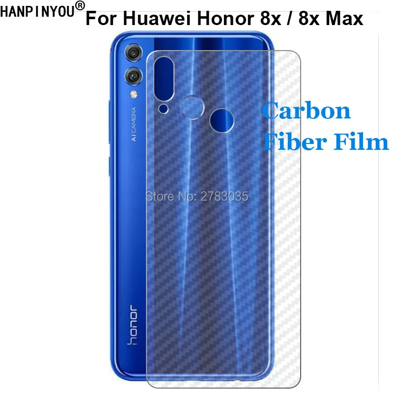 

For Huawei Honor 8X / 8X Max New Durable 3D Anti-fingerprint Transparent Carbon Fiber Back Film Rear Screen Protector