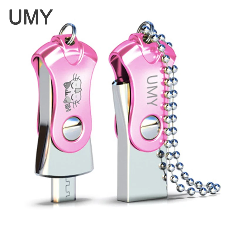 UMY USB флэш-накопитель металлический 64 ГБ 32 Гб OTG внешнее хранилище micro usb карта