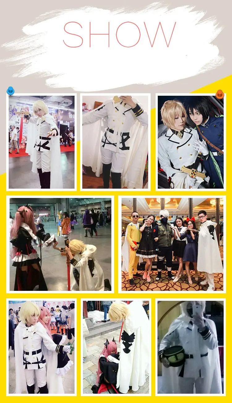 Аниме Косплей Серафим конца Owari no Seraph Mikaela Hyakuya Униформа полный комплект костюмы