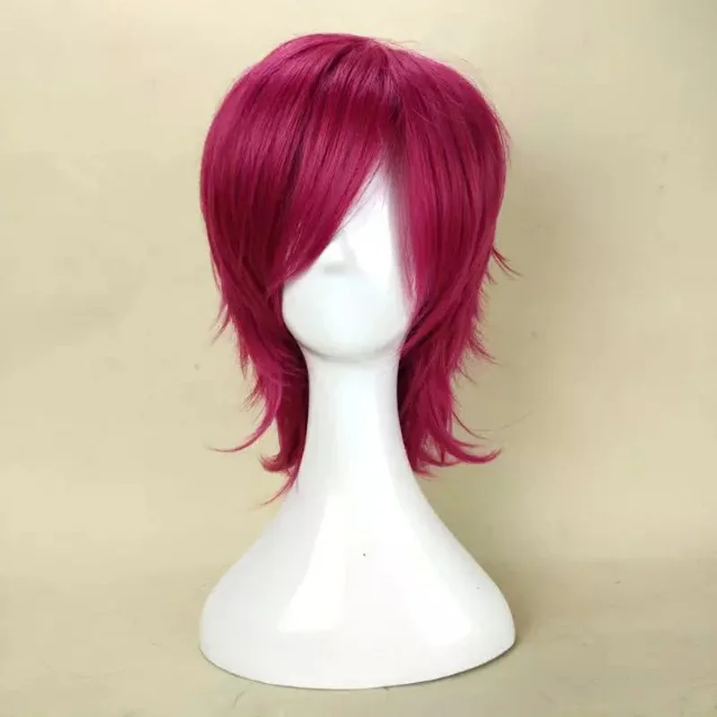 Crespo em Camadas Perucas de Fibra de Alta Hairjoy Masculino Peruca Cabelo Comprimento Médio Homem Cosplay Temperatura Sintética 7 Cores Disponíveis 18 High Quality wig wig