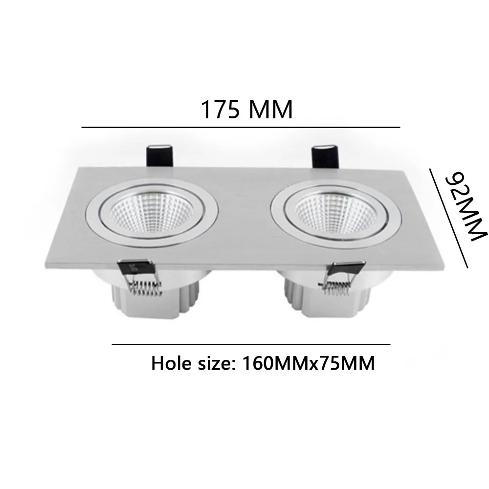 Square Bright Recessed Double LED Dimmable Square Downlight COB ... for Ceiling Double Spot Light
575lpg Square Bright Recessed Double LED Dimmable Square Downlight COB ... for Ceiling Double Spot Light
575lpg