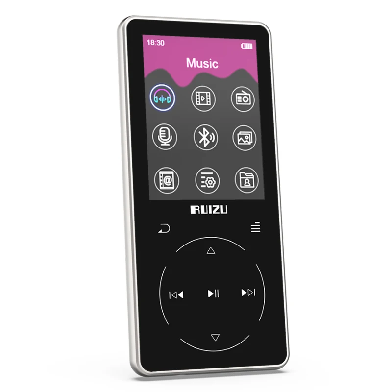 Металлический портативный Спортивный Bluetooth MP4 плеер 8G/16G Mini с экраном 2,4 дюйма Поддержка FM, запись, электронная книга, часы