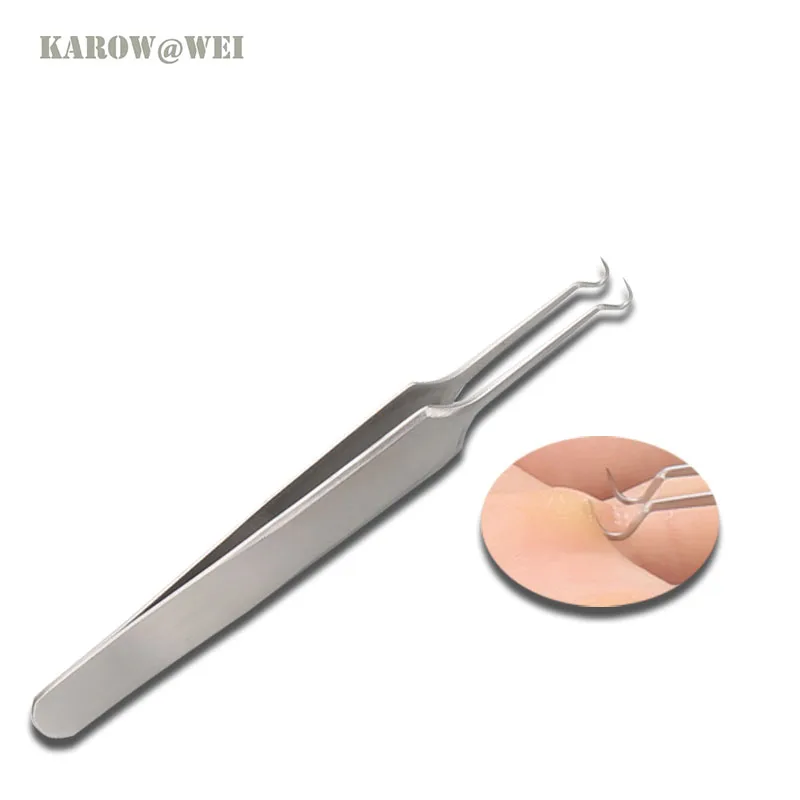 

1 PC 2017 New Stainless steel Bend Curved Acne Clip Clips Pimple Comedone Skin Care Face Cleaner Blackhead Remover Tool
