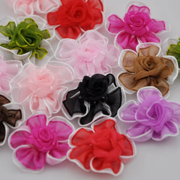 

40pcs U pick 2Tone Organza flowers wedding/Appliques/Craft DIY Wedding B079