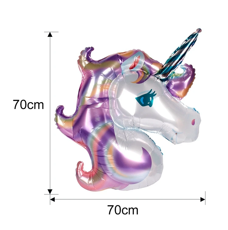 QIFU Единорог вечерние Декор день рождения Единорог тема Фольга бумажный шарик шляпа салфетки плиты Скатерти для детского дня рождения подарки