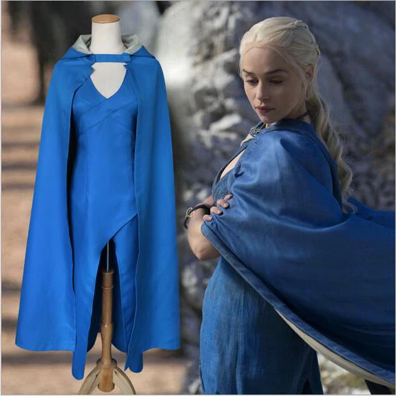 

Free Shipping Custom Made A Song of Ice and Fire Game of Thrones Daenerys Targaryen Cospaly Dress / Daenerys Targaryen Costume