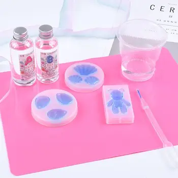 

DIY Silicone Mold Mat Resin Pad Craft Tool High Temperature Resistance Sticky Plate