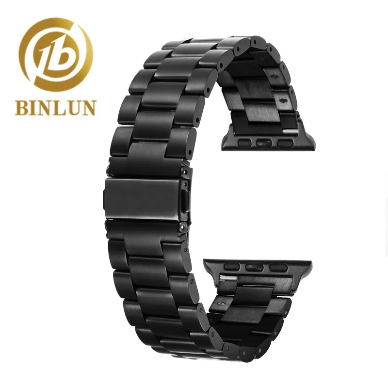 

BINLUN Luxury Milanese Loop Bracelet Stainless Steel Inter-ceramic 38mm 42mm Black Sliver Gold band For Apple Watch series