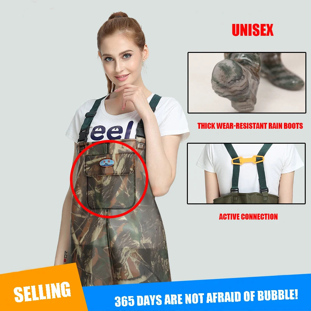 

Chest Waders,Cleated 2-Ply Nylon/PVC Fishing & Hunting Lightweight Waterproof Chest Waders for Men and Women