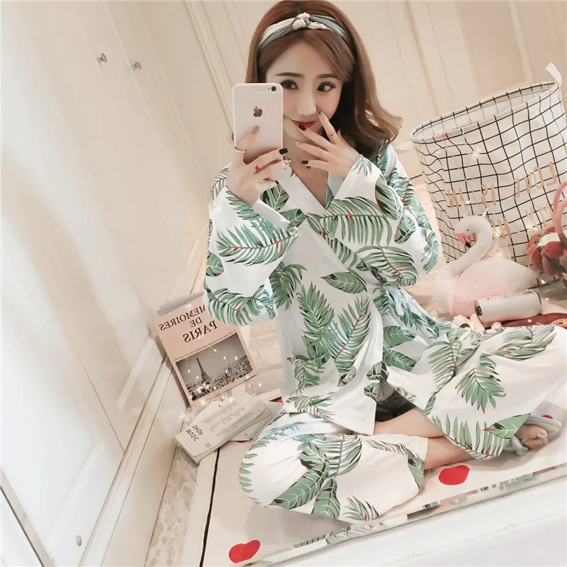 

Maternity Nursing Pajamas Cotton Breastfeeding Sleepwear Clothes for Pregnant Women