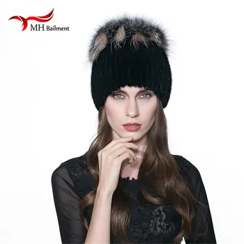 

Natural Fox Fur Hats for Women Real Fur Beanies Cap Knitted Hats Russian Winter Thick Warm Fashion Caps Silver Fox Fur Hat W#17