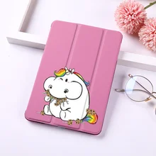 Милый Магнитный флип-чехол с единорогом для Apple iPad 9," Чехол для iPad Air 2 Mini2 из искусственной кожи, складной чехол-книжка с функцией автоматического пробуждения