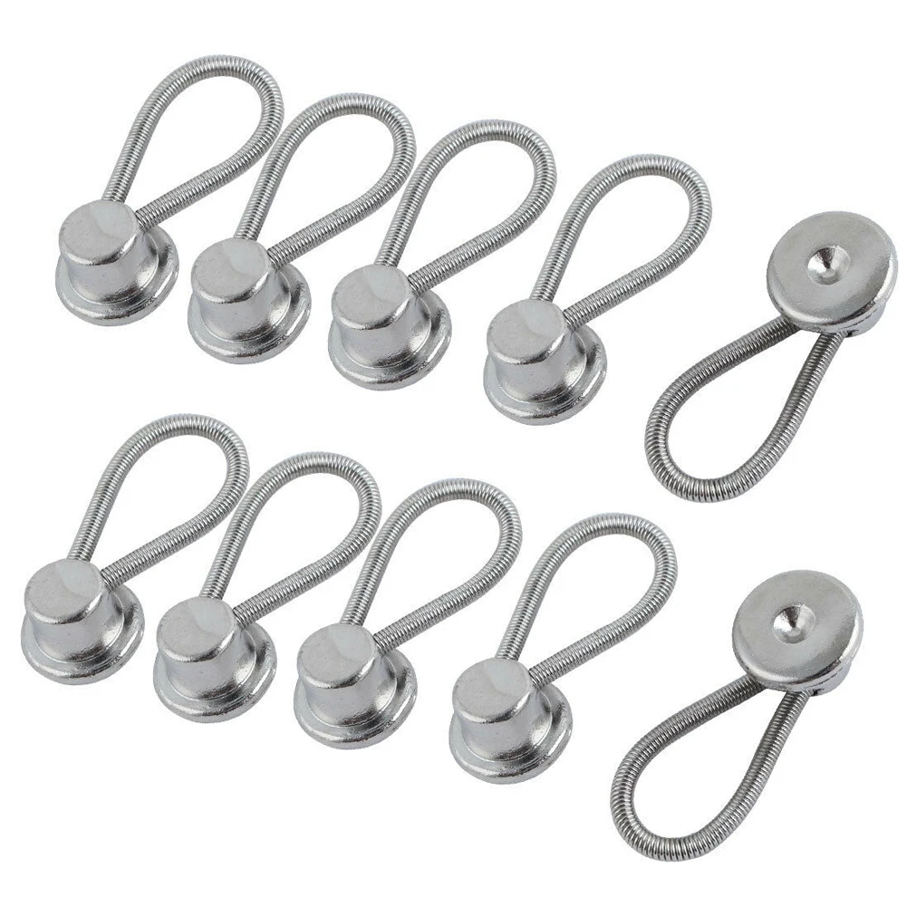 

12pcs Extension Spring Elastic Wonder Tool Elastic Button DIY Sewing Bag Fastener Jacket Pants Multi Use Shirts Collar Small