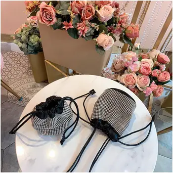 

Tide Sequined Rhinestones Lady Luxury Bucekt Bag Purse Handbags Glitter Bling Summer Bags Wang Luxury Party Evening Bags