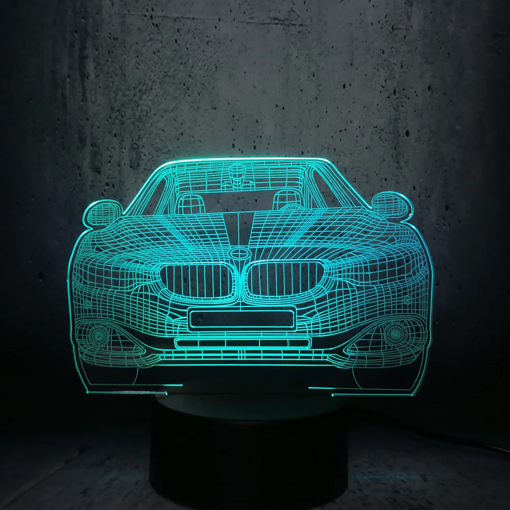 3D светодиодный светильник Модель автомобиля ночной Светильник Прохладный