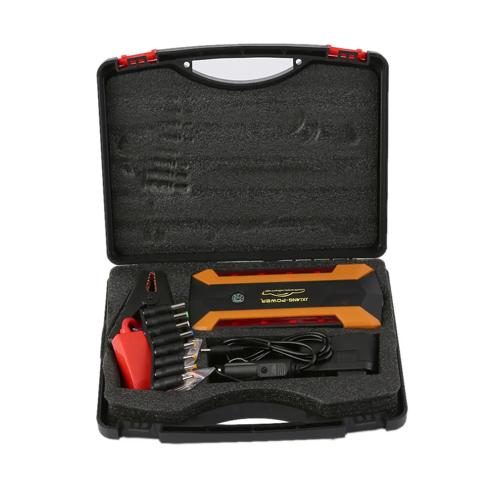 12V 89800mah Portable 4USB 1set Car Jump Starter Power Bank Tool Kit Booster Charger font b