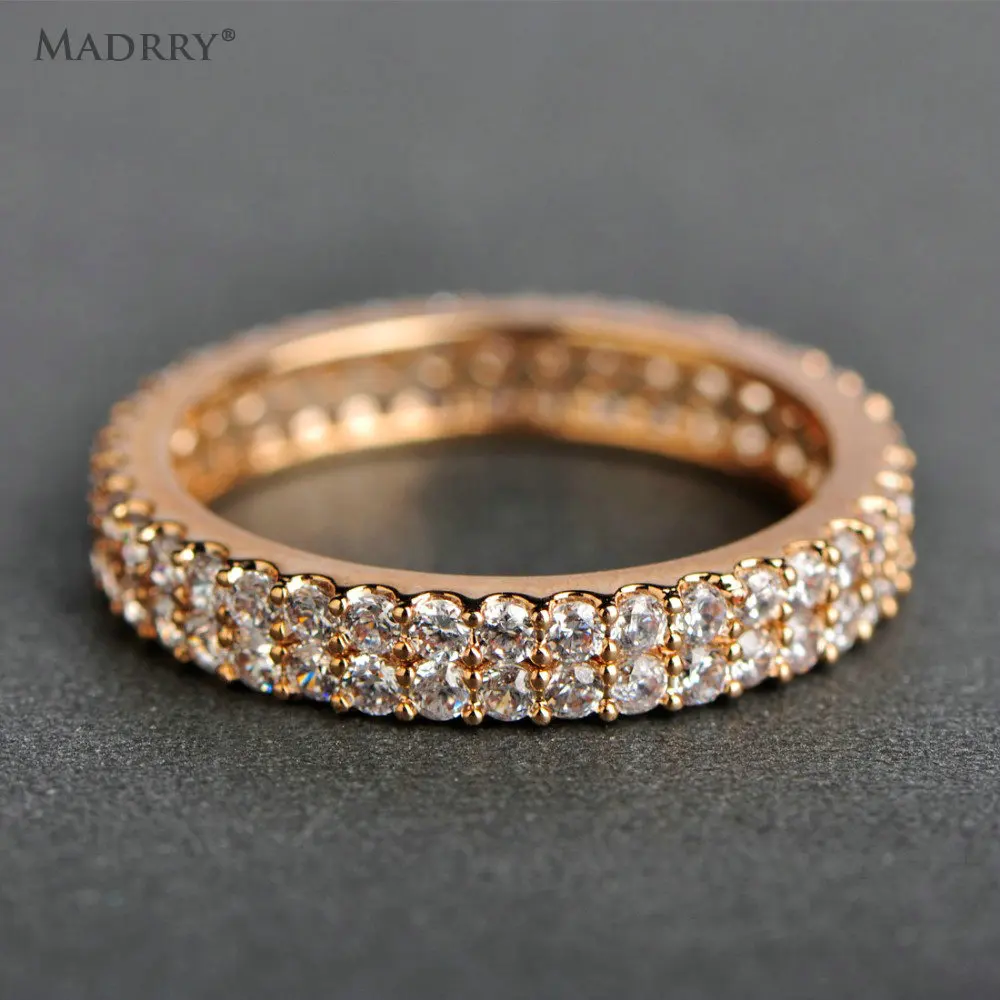 Madrry Classic Bridal  Wedding  Ring  Cubic Zirconia Rings  