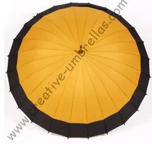 Комбинированная ткань, 24 ребра деревянные зонтики, 14 мм деревянная ручка и рифленые металлические Длинные ребра, открытые руки, модный дизайн