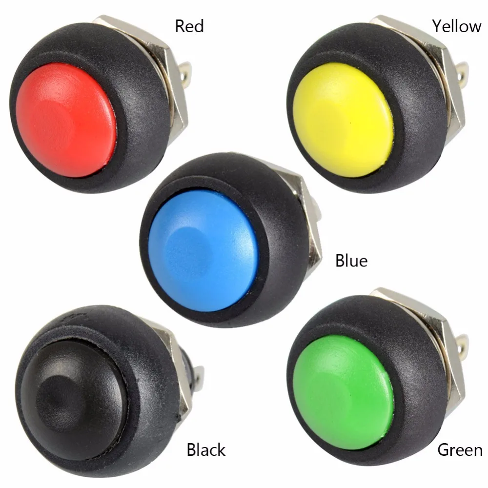 1 шт. Lockless Reset Horn Switch Mini Новый переключатель 12 мм водонепроницаемый кнопочный PBS