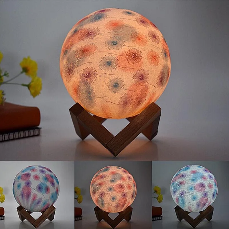 

Newest 3D LED Night Light 16 Colors RGB Remote Desk Table Night Lamp Moon Light for Kids Home Decor