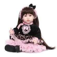 Nicery 20inch 50cm Lifelike Reborn Baby Lovely Girl Doll High Vinyl Christmas Toy Gift for Children