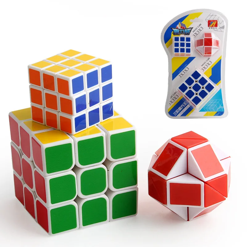 Филе гонки 3x3x3 Magic Cube конкурс скорость головоломка игра игрушки для детей и взрослых купить один получить три два кубика и волшебная линейка