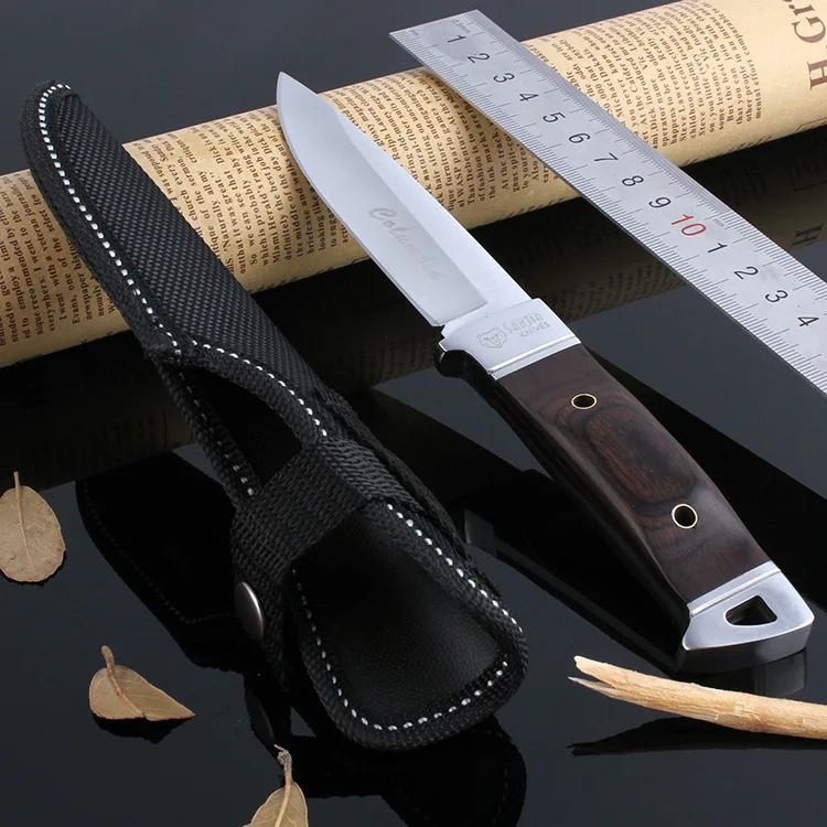 Color multifunction knife with wooden handle small straight knife
